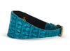 Turquoise Croc 3” Wide Style Collar