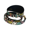 Multi-Color Embossed Snake Italian Leather, 3” Wide Style Collar & Leash Set