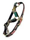Multi-Color Embossed Snake Italian Leather Harness 