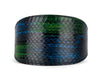 Blue, Green, Black, Yellow Snake 4” Wide Style Collar