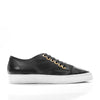 Black Leather Sneaker With Parent Leather Toe