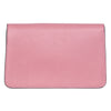 Soft Pink Leather Clutch With Custom Swarovski Stone