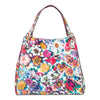 Large Floral Leather Tote Bag