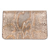 Silver and Gold Python Clutch With Swarovski Crystals