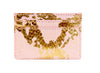 Soft Pink & Gold Snake Card Wallet