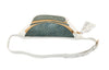 Pearl White Italian Leather/Green Tilapia Fanny Pack