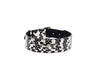 Black & White Snake Collar With Classic Gold Hardware