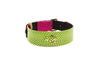 Neon Green Snake With Fuchsia Pink Italian Leather With Gold Classic Hardware