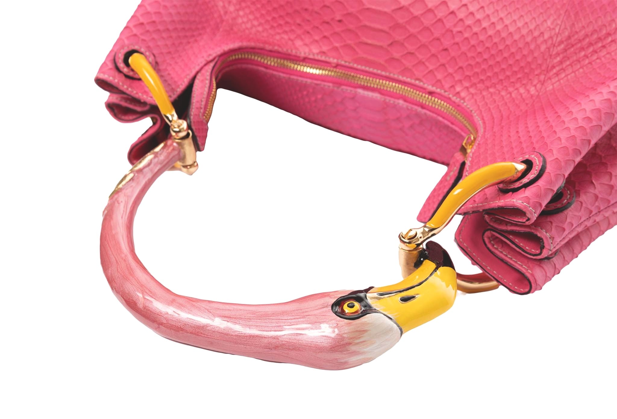 fuschia-pink-leather-designer-tote-bag-back - Schandra