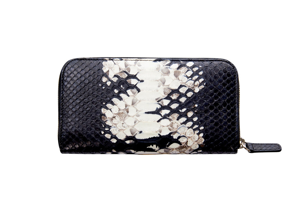 Iridescent Python Zip Wallet - Allysa Payne Beverly Hills