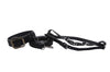 Glamorous Black Snake Print Italian Leather With Gun Metal Grey Hardware Collar, Leash, Harness, Set