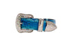 Blue & Turquoise Snake Collar With Silver Swarovski Crystal Hardware