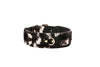 Brown, Black & White Hair On Hide Collar With Classic Gold Hardware