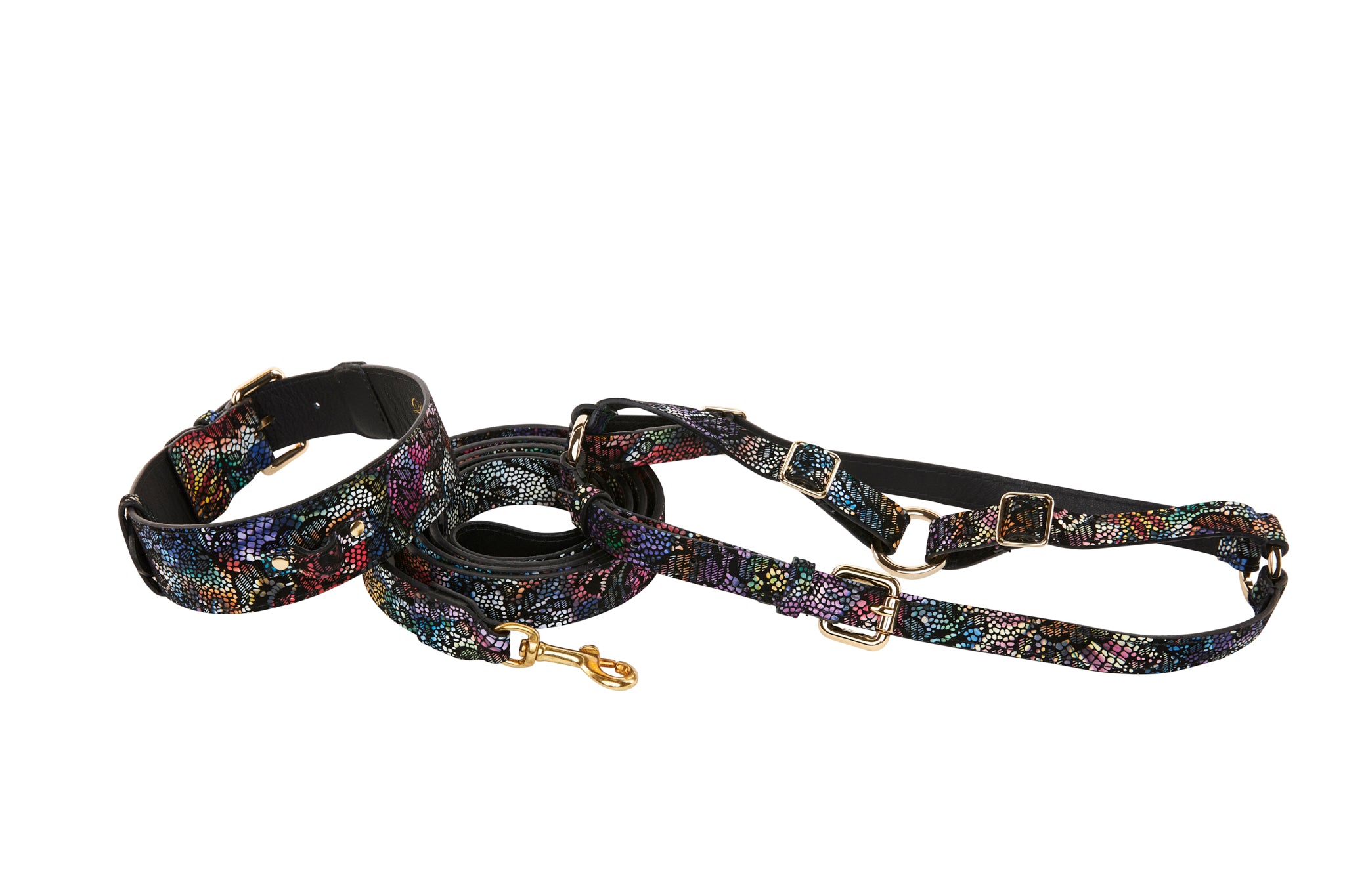 Purple/Silver/Black Custom Iridescent Snake/Swarovski Crystal Collar & -  Allysa Payne Beverly Hills