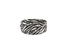 Zebra Print Hair On Hide Italian Leather Collar