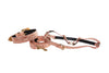 Copper Embossed Croc Italian Leather Swarovski Crystal Collar, Leash & Harness Set