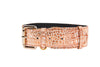 Copper Embossed Croc Italian Leather Classic Collar