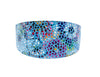 Blue Floral Mosaic Italian Leather 3” Wide Style Collar