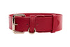 Red Vegan Leather Classic Collar