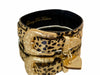 Luxury Pet Fashion Classy Leopard Print Italian Leather With Our Gold Western Style Floral Hardware