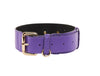 Purple Italian Leather Classic Collar