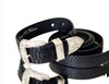 Luxury Pet Fashion Embossed Black Python Italian Leather Collar & Leash Set
