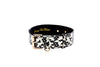 Black & White Snake Collar With Classic Gold Hardware