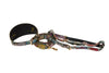 Olive Floral Mosaic Italian Leather 3” Wide Style Collar, Leash & Harness Set