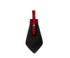 Red & Black Viper Snake Tie, Backed With Italian Leather & Swarovski Crystal Closure