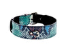 Green, Blue, Black, Red Embossed Snake Italian Leather Collar With Gold Classic Hardware
