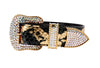 Black/Gold Custom Snake Swarovski Crystal Collar