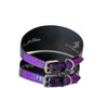 Luxury Pet Fashion Purple Turquoise Black Custom Snakeskin Collar