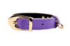 XS Purple Italian Leather With Vintage Inspired Gold Hardware