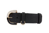 Black Italian Leather Collar With Glamorous Italian Hardware