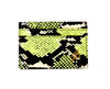 Neon Green, Black & White Snake Card Wallet