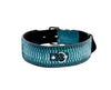 Turquoise, Black Snake Classic Collar With Silver & Gold Classic Hardware Set Of 2
