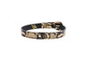 Gold & Black Snake Collar With Oval Gold Hardware