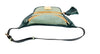 Pearl Green Italian Leather/Light Green Tilapia Fanny Pack With Custom Large Gold Rivet