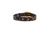 Abstract Leopard Print Italian Leather With Vintage Italian Hardware