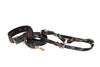 Floral/Lace Embossed Italian Leather Classic Collar, Leash, Harness Set