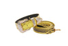 Luxury Pet Fashion Soft Yellow & Black Snakeskin Collar & Leash Set With Our Swarovski Crystal Hardware.