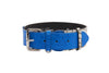Royal Blue/Embossed Croc Italian Leather Classic Collar With Silver Classic Hardware