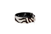 Distressed Brown & White Zebra Print Hair On Hide Classic Collar with Silver Classic Hardware