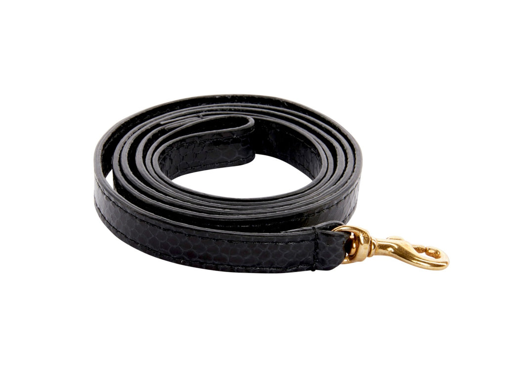 XS Black Snake Leash - Allysa Payne Beverly Hills