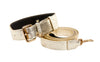 Gold Snake Collar & Leash Set With Classic Hardware