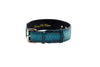 Turquoise, Black Snake Classic Collar With Gold Classic Hardware