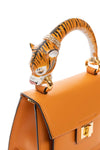Tiger Bag With Orange Italian Leather