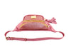 Pearl Pink Italian Leather/Pink Tilapia Fanny Pack With Custom Large Gold Rivet