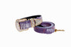 Luxury Pet Fashion Purple/Silver Multi-Tone Snakeskin Collar & Leash Set  With Our Swarovski Crystal Hardware
