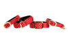 Red & Gold Polka Dot Italian Leather Set Of 4